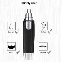 SSECC -3 in 1 Electric Nose  Ear Hair Trimmer for Men  Women | Dual-edge Blades |Painless Nose and Ear Hair Remover Trimmer Eyebrow Flawless Electronic (Black)-thumb1