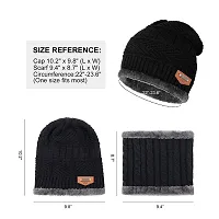 Wool Beanie Cap  Muffler for Men and Women-thumb1