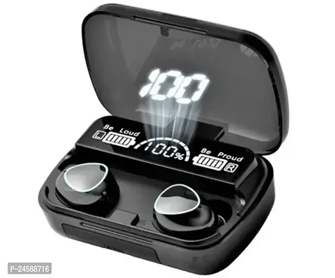 M10 - Wireless Earbuds Your Phone Upto 220 Hours Total Playback time M10 Bluetooth 5.1 Earbuds in-Ear TWS Stereo Headphones with Smart LED Display Charging Built-in Mic for Sports Work - Black-thumb0