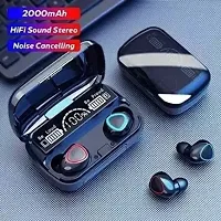 M10 - Wireless Earbuds Your Phone Upto 220 Hours Total Playback time M10 Bluetooth 5.1 Earbuds in-Ear TWS Stereo Headphones with Smart LED Display Charging Built-in Mic for Sports Work - Black-thumb1