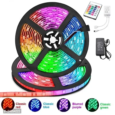 LED Strip Lights, 300 Led RGB Strip Light with Adaptor, Operated with 16 Modes Remote Controller Multicolor LED Lights for Home Decoration, Diwali, Ceiling, TV-thumb0