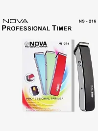 Nova Trimmer NS-216 Rechargeable Cordless Men Trimmer Shaver Machine for Beard  Hair Styling For Men (Multi-color), 3 Extra Clips (Black-thumb3