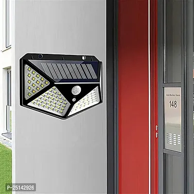 Solar Lights 100 LED Solar Power Outdoor Motion Sensor Light with LED On Both Side, Waterproof-thumb2