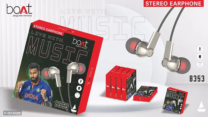 Buy Boat Bassheads 8353 In ear Wired Earphones With Super Extra Bass Metallic Finish Tangle free Cable And Gold Plated Angled Jack red Online In India At Discounted Prices