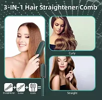 Hair Straightener, Hair Straightener Comb for Women  Men, Hair Styler, Straightener Machine Brush/PTC Heating Electric Straightener with 5 Temperature (Comb Hair Straightener)-thumb2