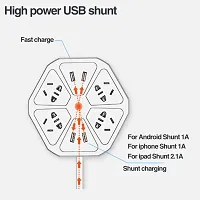 Electric Extension Board with 4 USB Port and 4 Power Socket - 10 A Heavy Duty Multi Plug Extension Board for Multiple Devices (Multicolour, 250 Volts)-thumb4