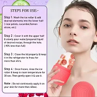 Ice Roller,Face Stone Roller Massager With Gua Sha Jade Roller Stone  3D Massager Roller Set Facial Combo For Skin Eye Body Ice Cube (Ice Roller + Stone Roller + 3D Roller)-thumb4