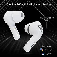 Crystal Wireless Earbuds, Transparent Charging Case and LED Digital Display, Bluetooth Earphones with ENC Noise Cancelling, Touch Control, Google Assistant and Siri Support-thumb4