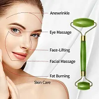 Face Massager For Women Men | 100% Natural Jade Stone Facial Roller Massage with Gua Sha Tool for Face Eye Neck Foot Massage | Skin care-thumb4