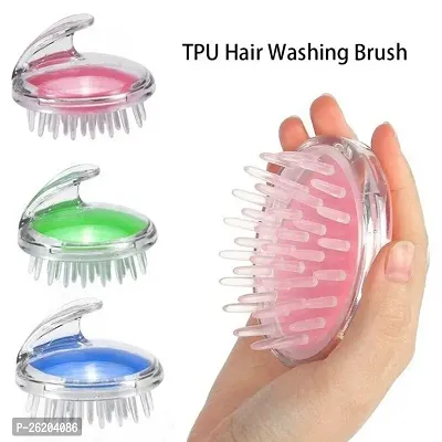 Scalp Massager Exfoliator Shampoo Brush with Soft Silicone Bristles-thumb3