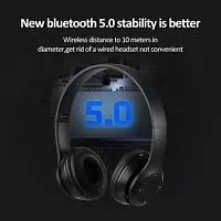 P47 Wireless Foldable Sports Headphones With Mic FMSD Card Slot Bluetooth Headset  (Black)-thumb4