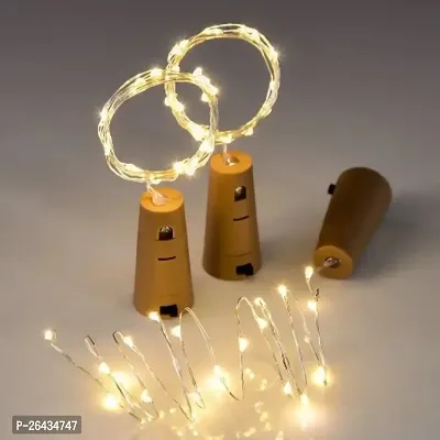 Copper Wire Bottle Cork Fairy LED String Lights - Battery Operated | Warm White