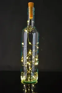 Copper Wire Bottle Cork Fairy LED String Lights - Battery Operated | Warm White-thumb3