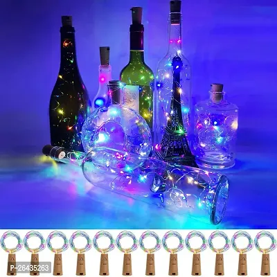 Wine Bottle Cork String Light | 20 LED/ 2M Cable Length | Copper Wire | Battery Operated Cork String Light | for New Year, Wedding, Birthday