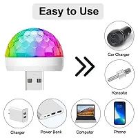 USB Mini Disco Lights, Booreina Sound Activated Party Lights Magic Disco Ball Light LED Stage DJ Lighting Strobe Lamp Atmosphere Light for Home Room Party-thumb4