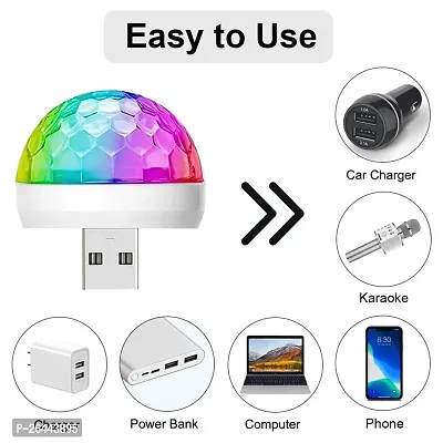USB Mini Disco Lights, Booreina Sound Activated Party Lights Magic Disco Ball Light LED Stage DJ Lighting Strobe Lamp Atmosphere Light for Home Room Party-thumb5