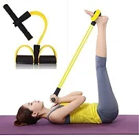Pull Reducer Training Bands 4 Tubes Body Trimmer Pedal Exerciser Yoga Crossfit Exercise, Arm Exercise, Tummy Body Building Training Men and Women-thumb2