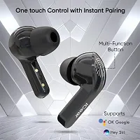 Crystal Wireless Earbuds, Transparent Charging Case and LED Digital Display, Bluetooth Earphones with ENC Noise Cancelling, Touch Control-thumb3