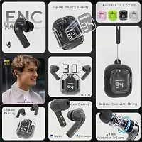 Crystal Wireless Earbuds, Transparent Charging Case and LED Digital Display, Bluetooth Earphones with ENC Noise Cancelling, Touch Control-thumb4