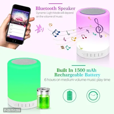 Touch Control Night Light Bluetooth Speakers,Portable Bluetooth Speaker,7 Color Bedside Table Light,Smart Changing Stereo Subwoofer-thumb0