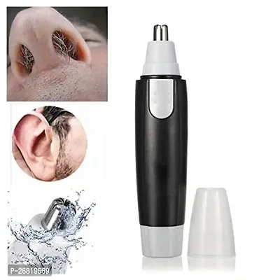 NEW EAR AND NOSE HAIR TRIMMER PROFESSIONAL HEAVY DUTY STEEL NOSE CLIPPER BATTERY-OPERATED-thumb0