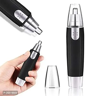 NEW EAR AND NOSE HAIR TRIMMER PROFESSIONAL HEAVY DUTY STEEL NOSE CLIPPER BATTERY-OPERATED-thumb5