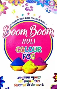 Puff Smart Premium Herbal Multicolor Boom Boom Holi Color Fog Holi Color Powder Pack of 5  (Pink, 200 g)-thumb3