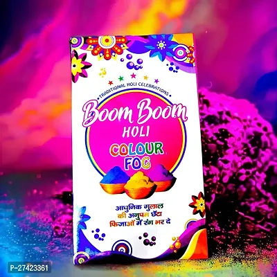 Premium Herbal Multicolor Boom Boom Holi Color Fog Holi Color Powder Pack of 5  (Pink, 250 g)-thumb0