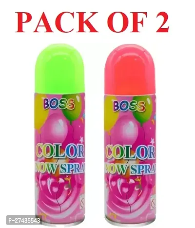 Color Snow Spray for Holi Festival Foam Spray 250 ml each Holi color paste pack of 2