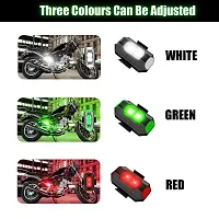 Colors LED Aircraft Strobe Exterior Lights Kit For Auto Motorbike Drone Bicycle USB Rechargeable Battery(White, Green, Red)-thumb4