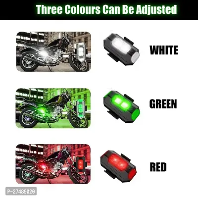 Colors LED Aircraft Strobe Exterior Lights Kit For Auto Motorbike Drone Bicycle USB Rechargeable Battery(White, Green, Red)-thumb5