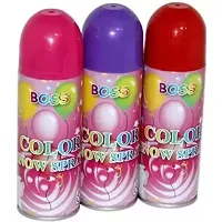 Holi Special Boss Color Snow Spray (Pack of 6) - 250ml-thumb1