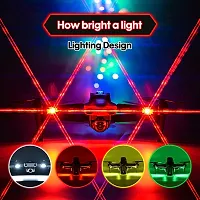 3 Colors LED Aircraft Strobe Exterior Lights Kit For Auto Motorbike Drone Bicycle USB Rechargeable (White, Green, Red)-thumb3