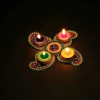 Diya Decoration Floating Candle 24Pcs , Smokeless, Dripless  Long Lasting Candle for Diwali Decoration-thumb1