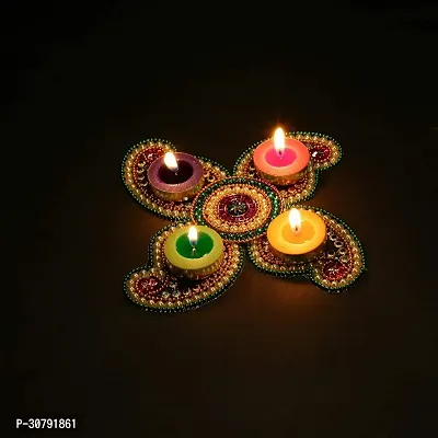 Diya Decoration Floating Candle 24Pcs , Smokeless, Dripless  Long Lasting Candle for Diwali Decoration-thumb2