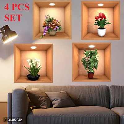 Self-Adhesive Waterproof Wallpaper Stickers Living Room Pack of 4