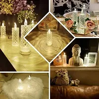 Stunning Acrylic Flameless  Smokeless LED Tea Light Candles, 6 Pcs-thumb1