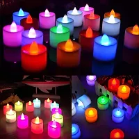 Pack of 1 Flameless Candles Colorful LED Tealights, Color Changing LED Tea Light Candle, Smokeless Multi Color led Multi Color Flashing Candles Light-thumb3