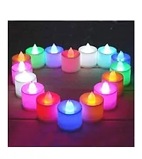 Pack of 1 Flameless Candles Colorful LED Tealights, Color Changing LED Tea Light Candle, Smokeless Multi Color led Multi Color Flashing Candles Light-thumb2