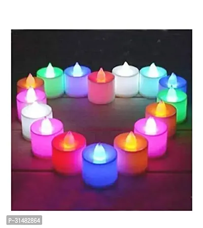 Pack of 1 Flameless Candles Colorful LED Tealights, Color Changing LED Tea Light Candle, Smokeless Multi Color led Multi Color Flashing Candles Light-thumb3