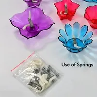 Reflected Shadow Floating Transparent Diwali Diya Set Lantern Candle Panti Oil Lamps for Diwali Puja/Pooja Room Decoration Item Gift Plastic Diya Set of 12-thumb4