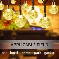 Crystal Ball 14 LED 10 feet PlugIn Fairy String Lights for Home Decoration,Diwali Christmas Lights YELLOW-thumb3