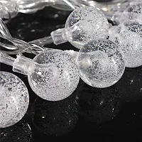 Crystal Ball 14 LED 10 feet PlugIn Fairy String Lights for Home Decoration,Diwali Christmas Lights YELLOW-thumb1