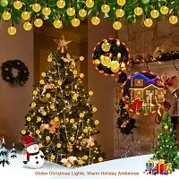 Crystal Ball 14 LED 10 feet PlugIn Fairy String Lights for Home Decoration,Diwali Christmas Lights YELLOW-thumb2