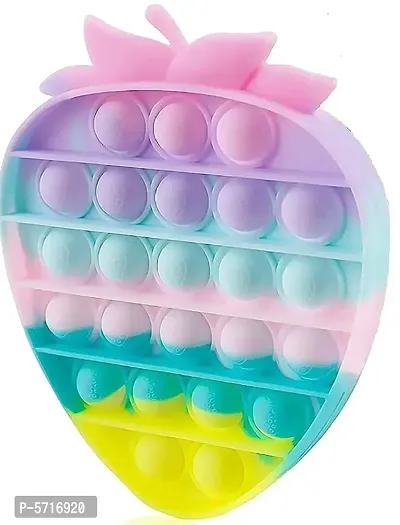 FashionBiz Push Pop Bubble Sensory Fidget Toy Set , Pop It Push Pop Silicone -Relief Items Popper Fidget Educational Toy for ADHD Autism Special Needs Toys, Family and Friends (Assorted Design , color)