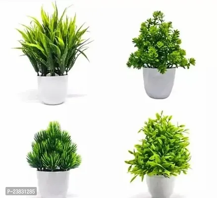 Artificial Intelligence Flower Plant Pack Of 4 Size, (15 Cm)