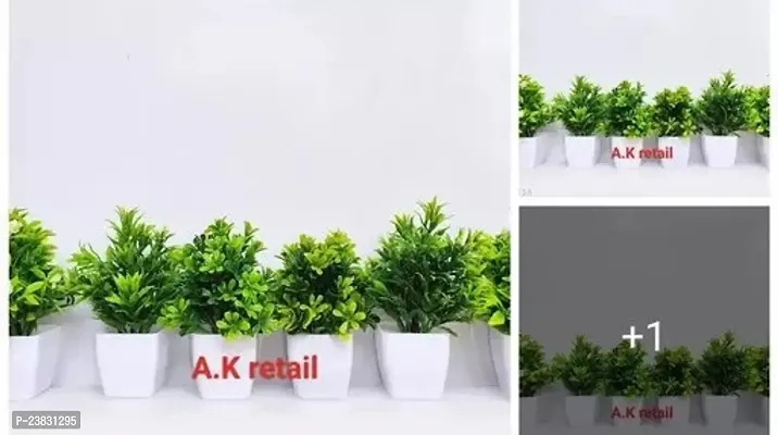 Artificial Bonsai Wild Plants Pack Of - 6 (15 Cm)-thumb0