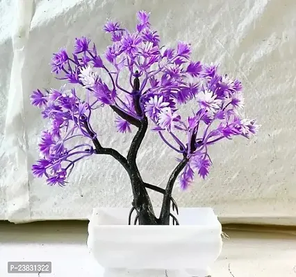 Artificial Purple Colour Bonsai Plant, (24 Cm)
