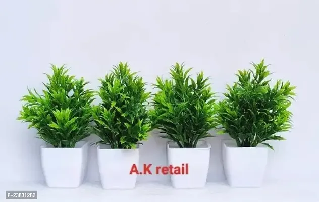 Artificial Natural Beauty Plants Pack Of 4, (20 Cm)-thumb0