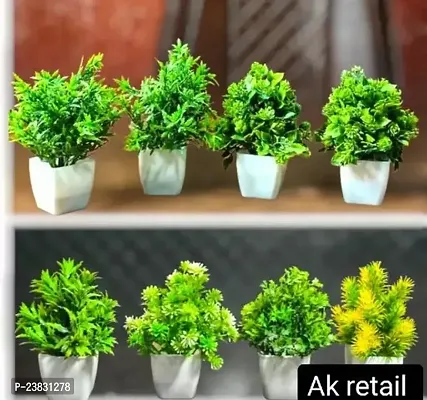 Artificial Intelligence Flower Plant Pack Of 8 (15 Cm)-thumb0